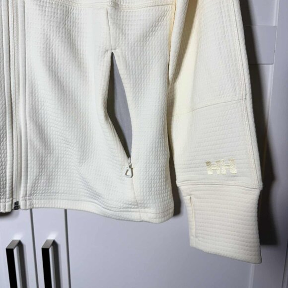 Helly Hansen HH Relaxed Women's Zip up Sweater Zipper pocket off White SMALL - Picture 4 of 9